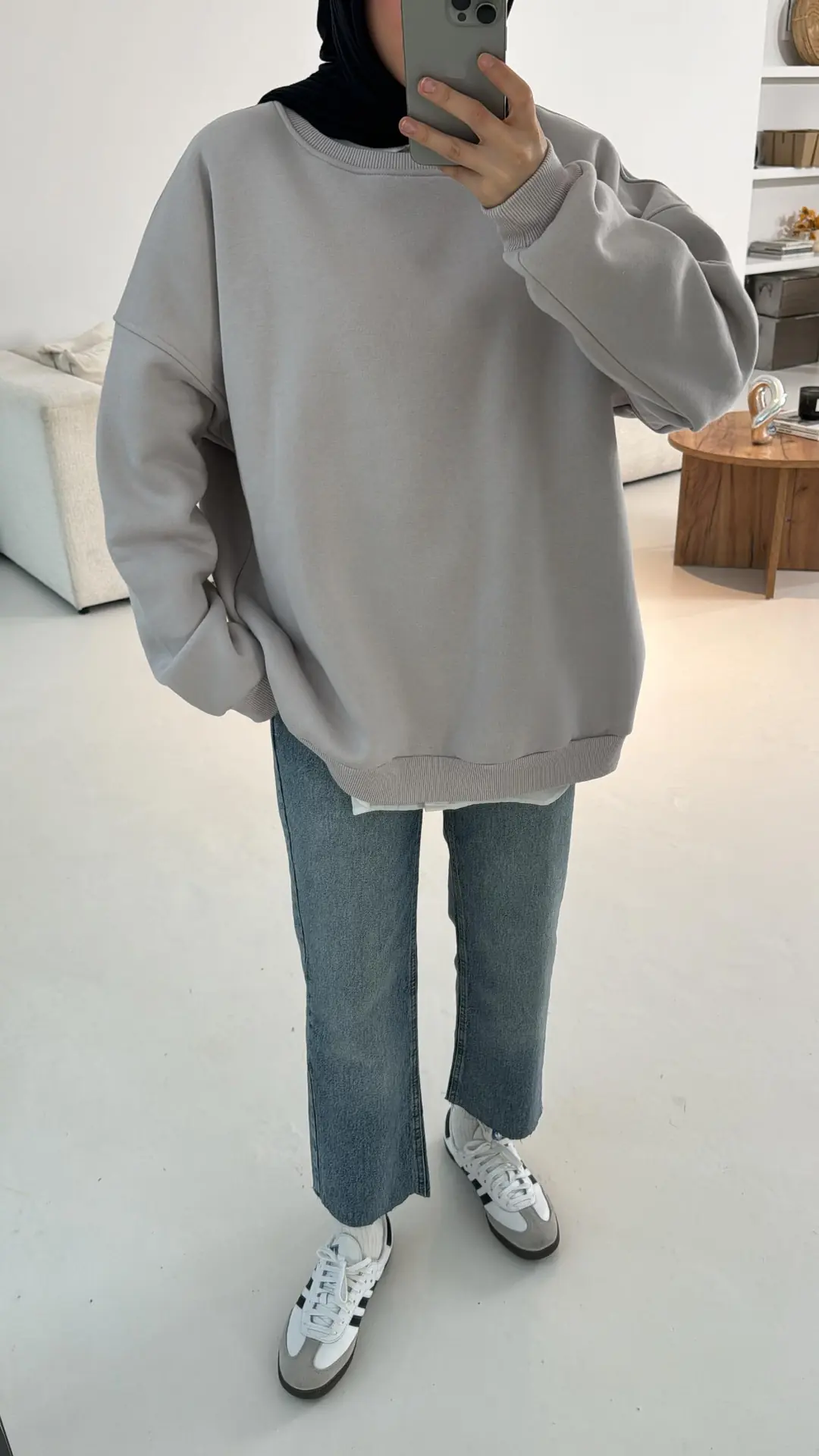 ZR Basıc Sweatshirt Gri