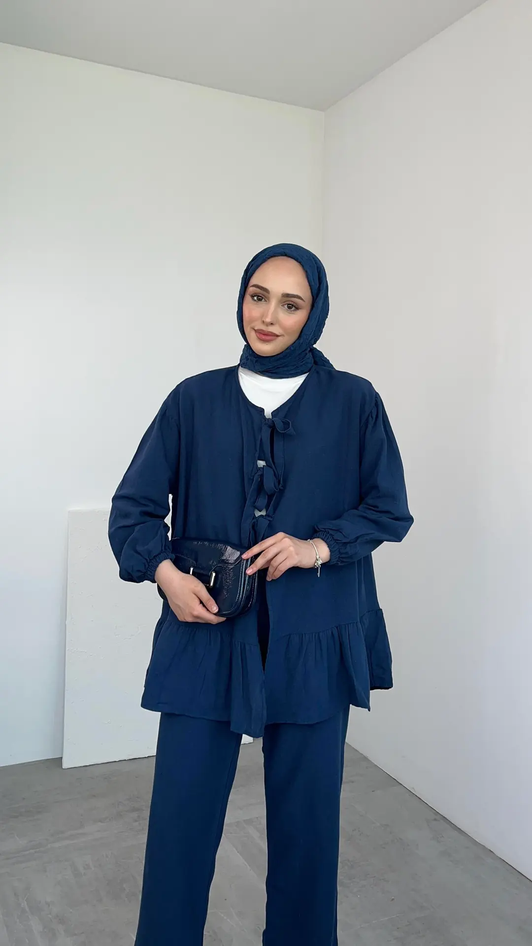 Rose Bağlamalı Takım Lacivert