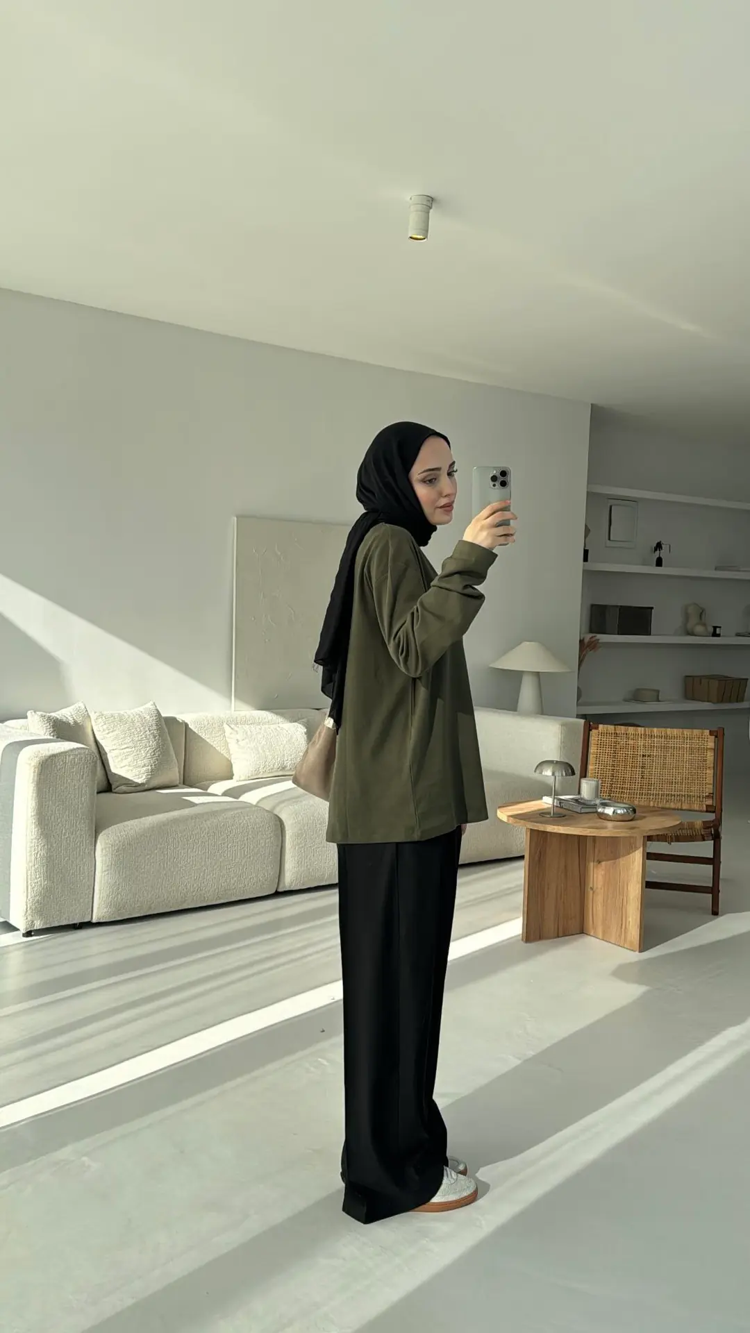 Haki Basıc Sweatshirt