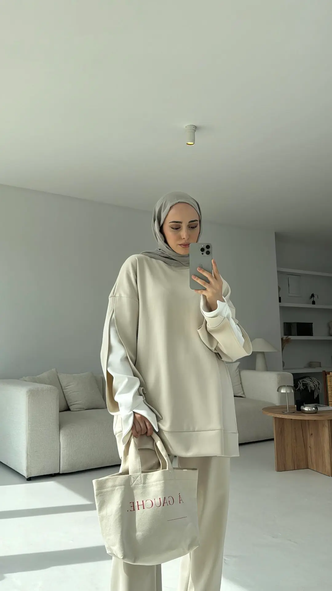 Scuba Kol Detaylı Takım Bej