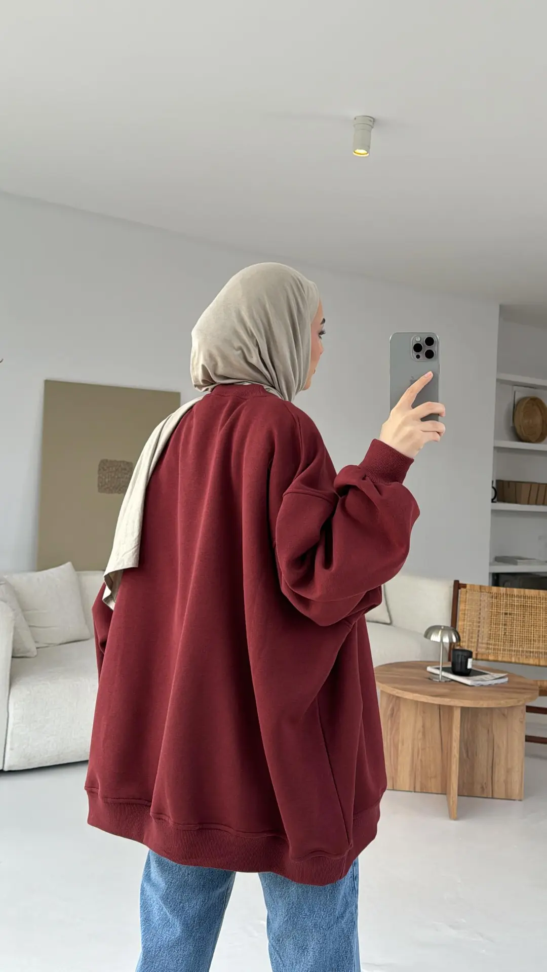 Oversize Üç İplik Sweatshirt