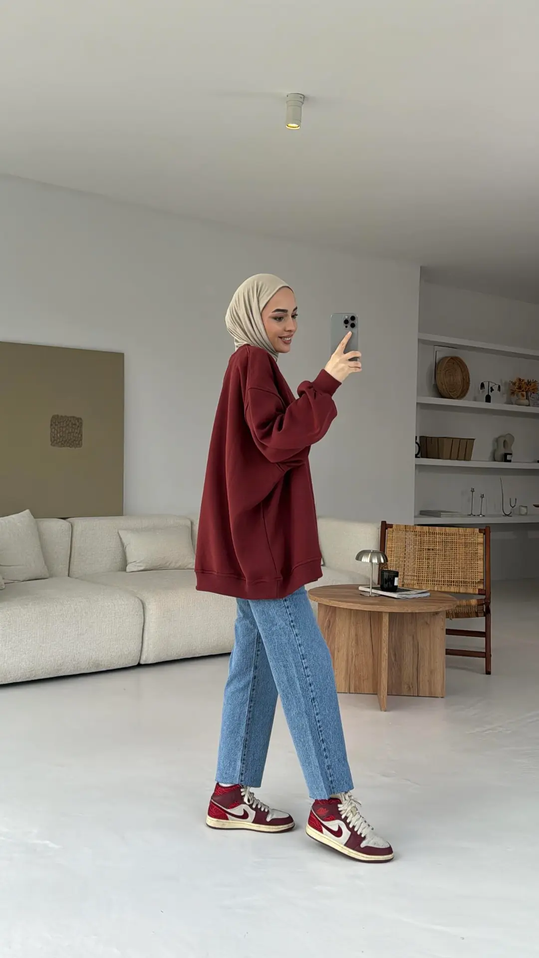 Oversize Üç İplik Sweatshirt