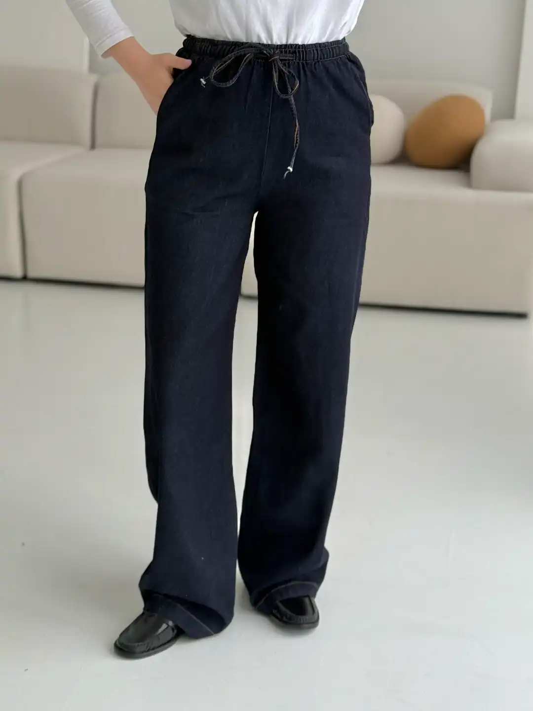 Denim Kemerli Gömlek Takım