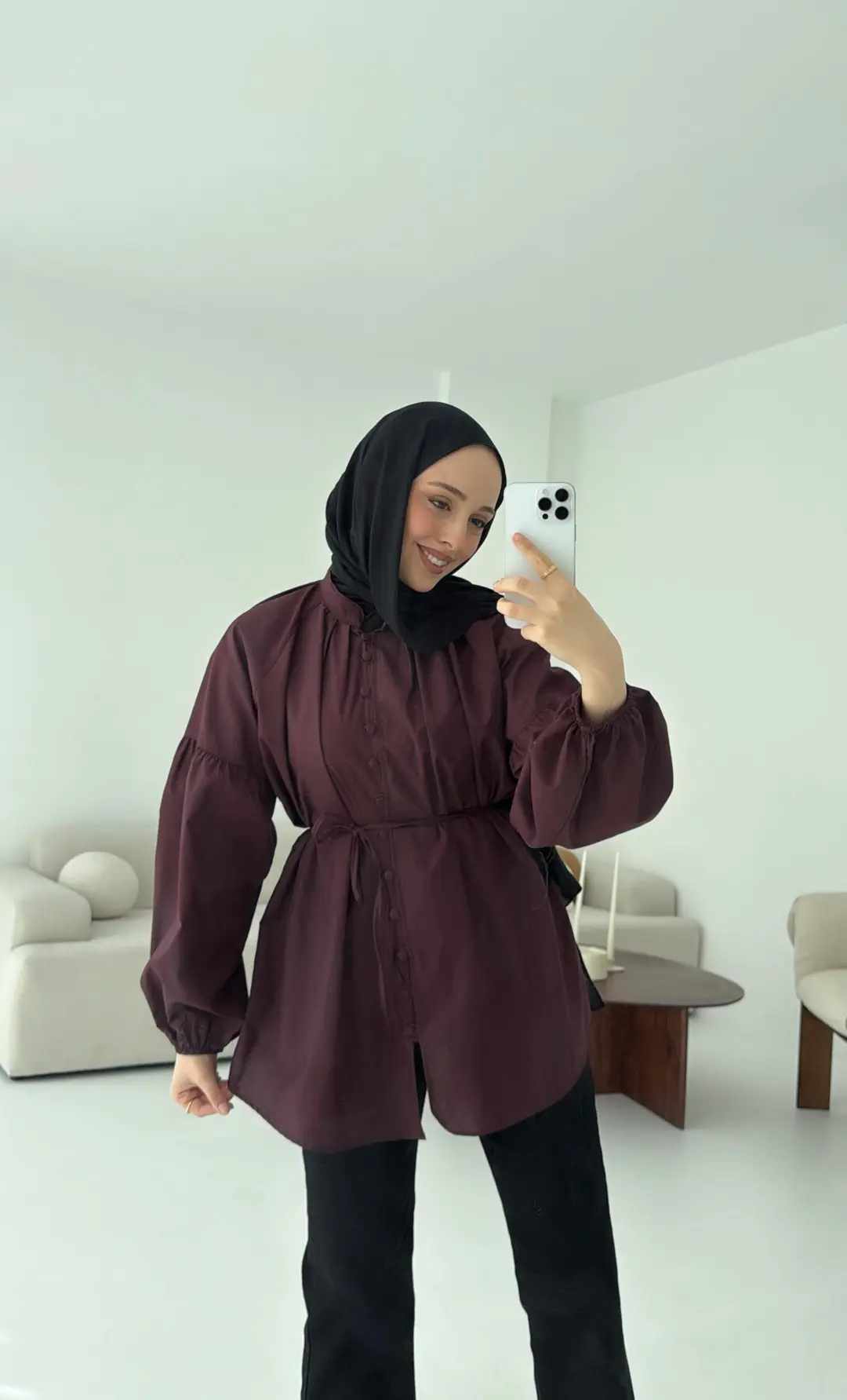 Elegant Gömlek Bordo