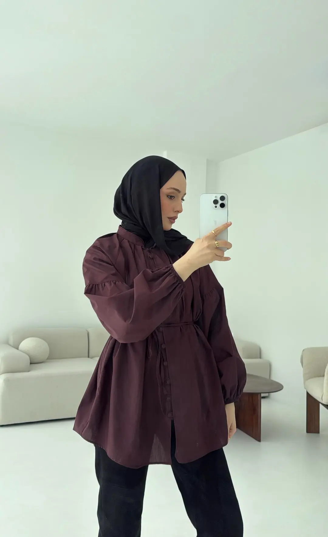 Elegant Gömlek Bordo