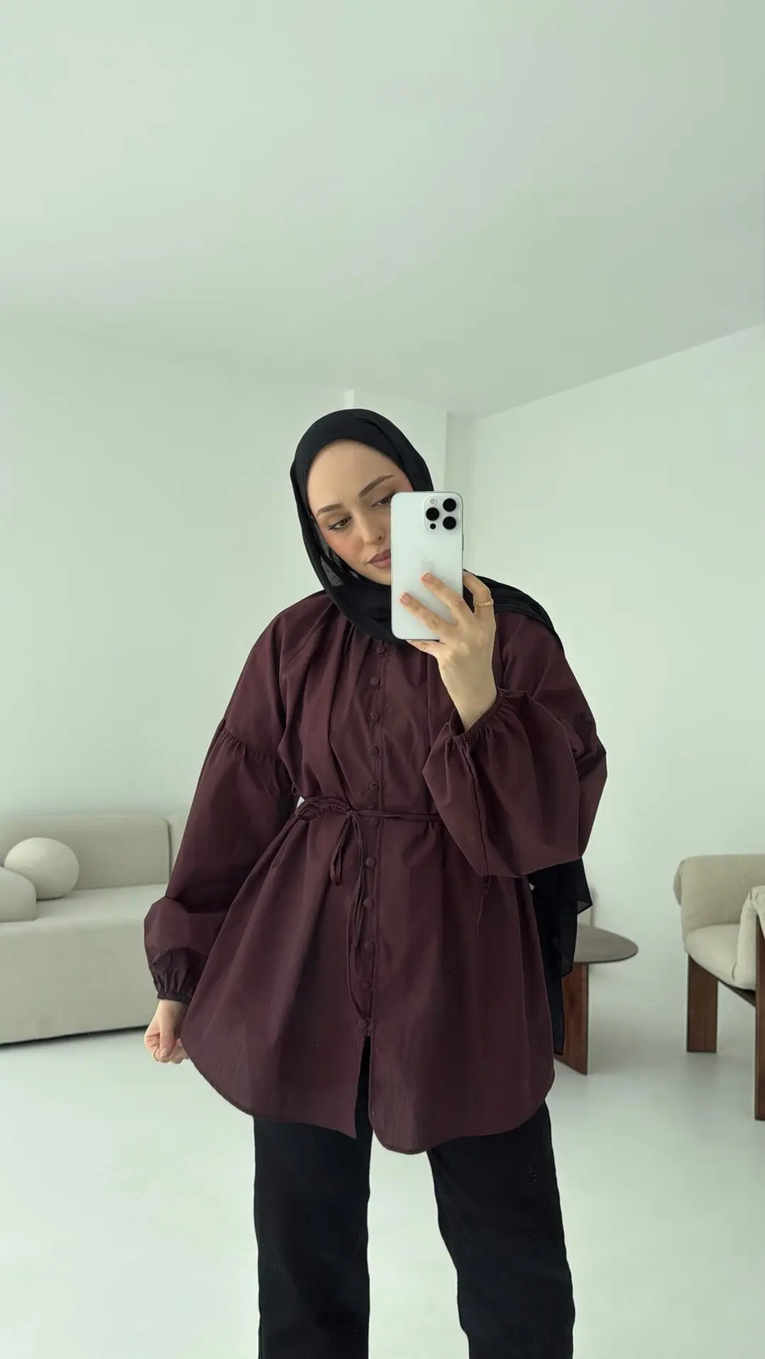 Elegant Gömlek Bordo