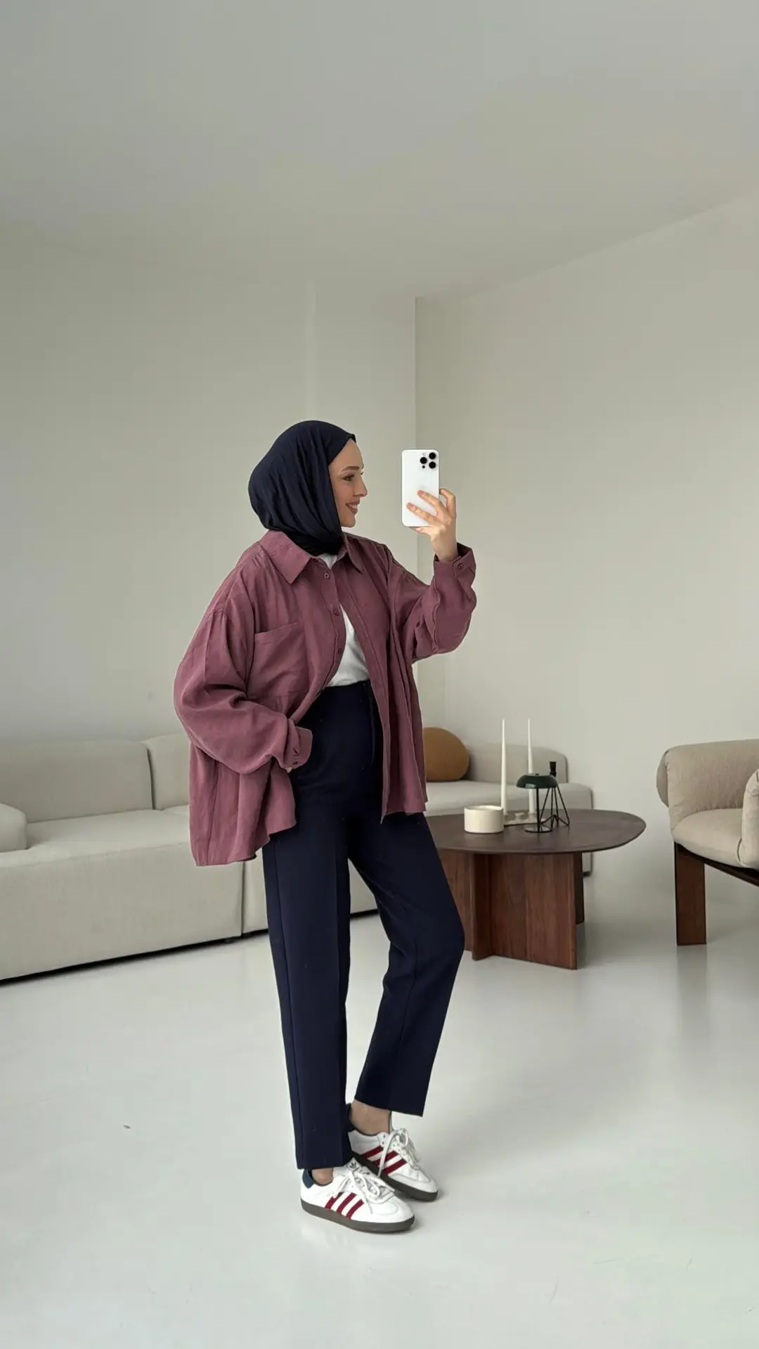 Cepli Oversize Gömlek Gül Kurusu