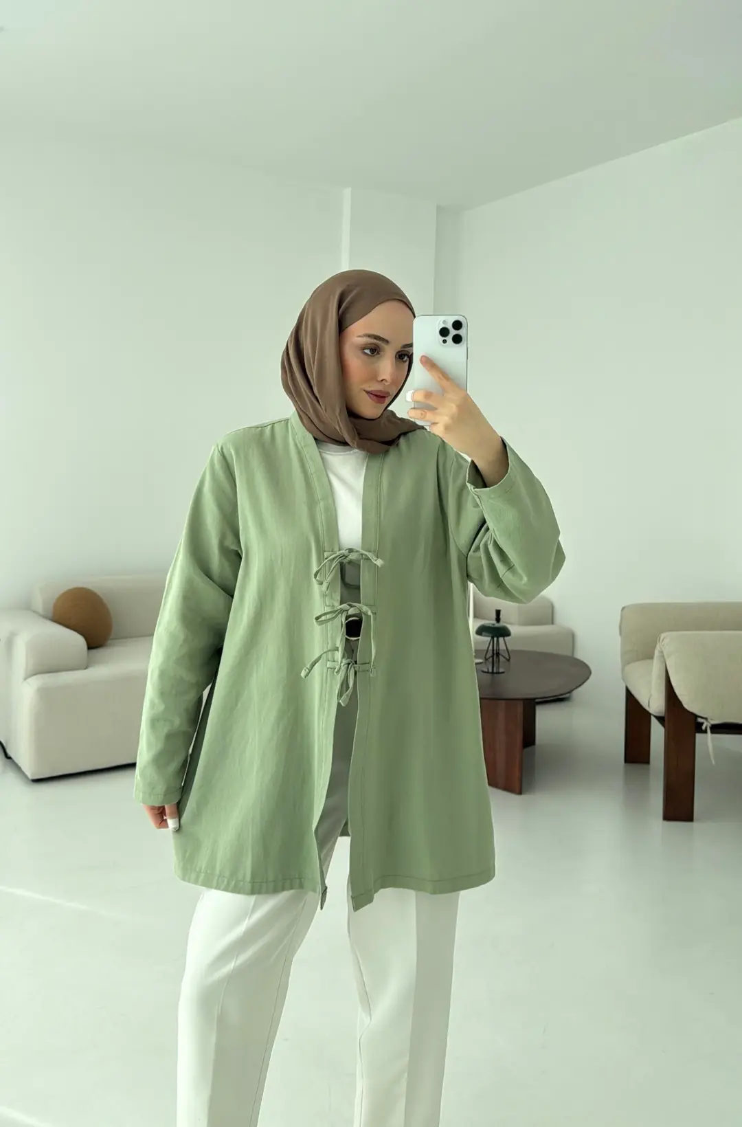 Üç Bağlamalı Kimono Mint