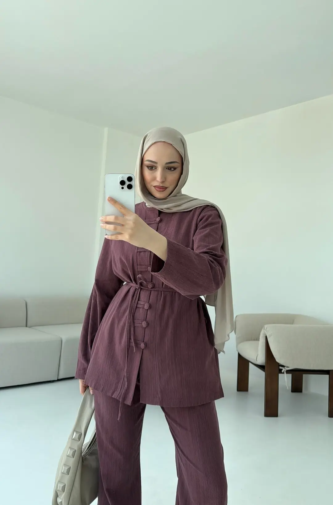 Düğme Detaylı Takım