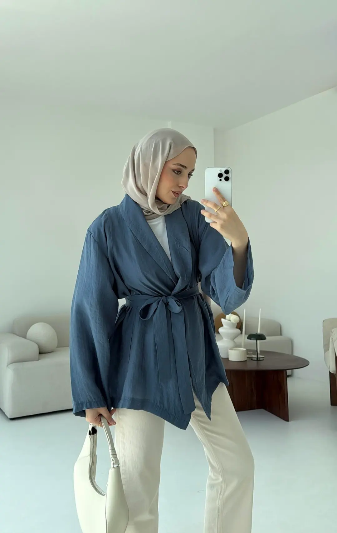 Model Yazlık Kimono İndigo