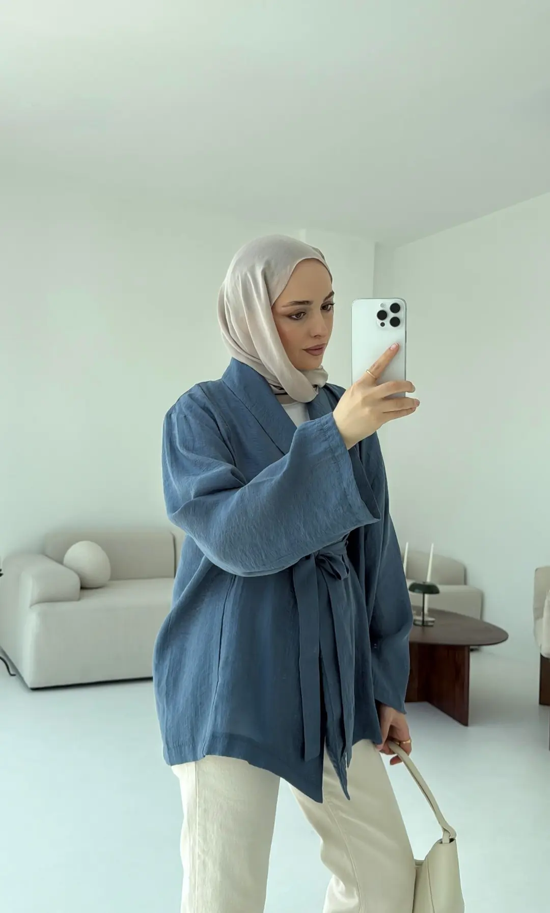 Model Yazlık Kimono İndigo