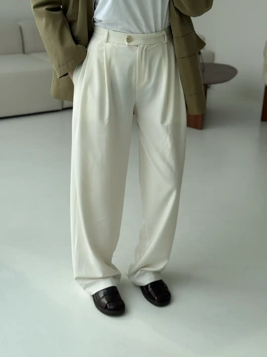 Ekru Premium Kumaş Pantolon