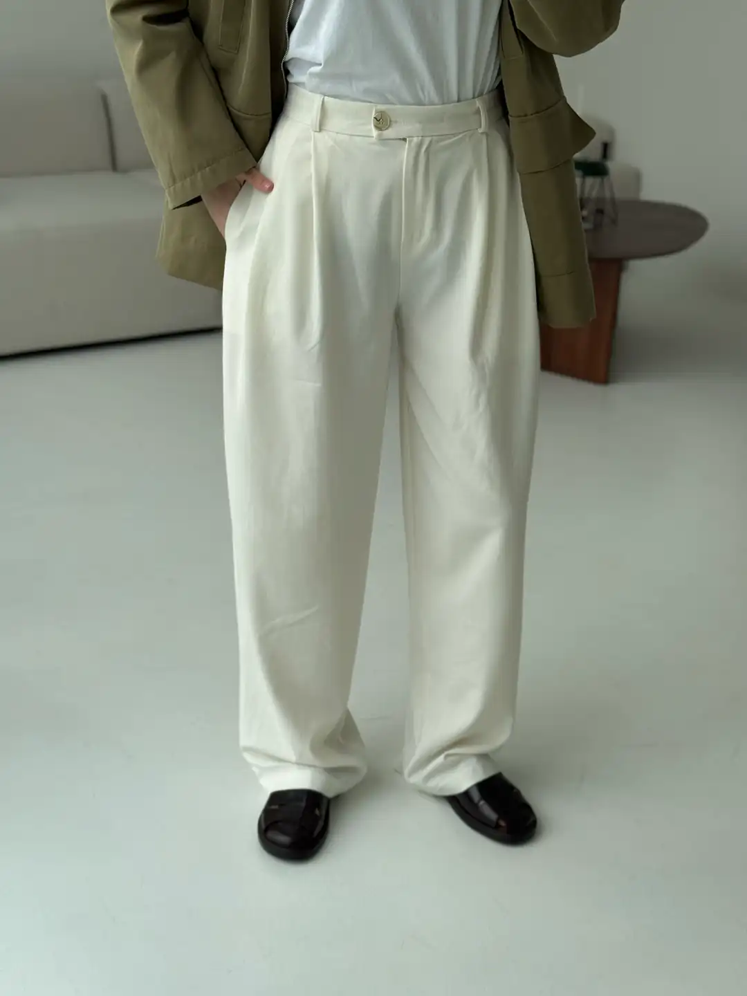 Ekru Premium Kumaş Pantolon