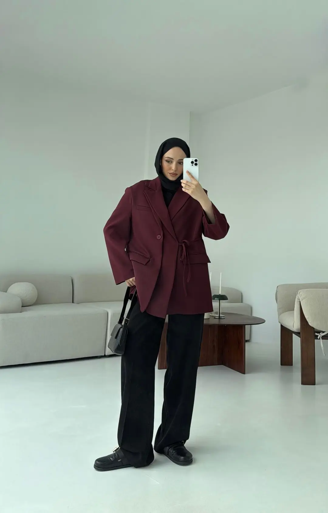 Tasarım Blazer Ceket Bordo