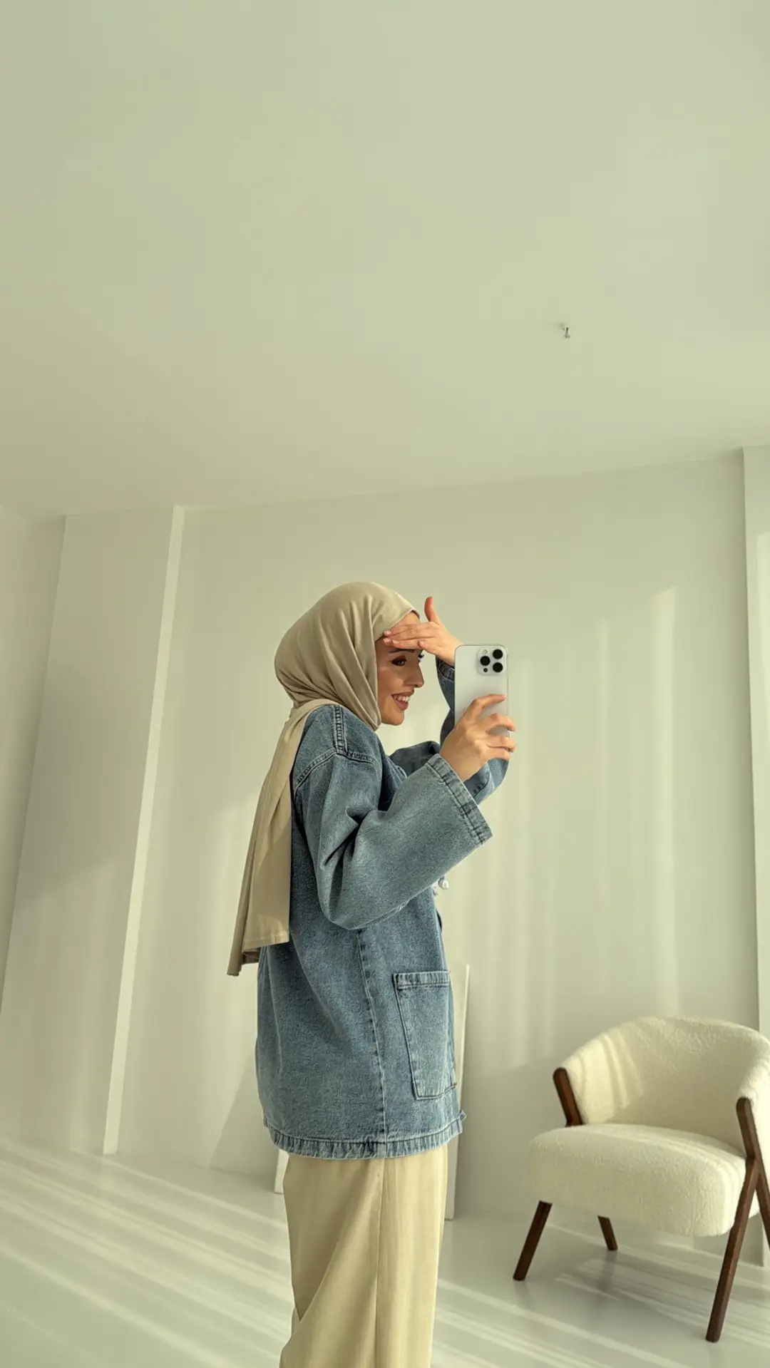 Denim Bağlamalı Ceket
