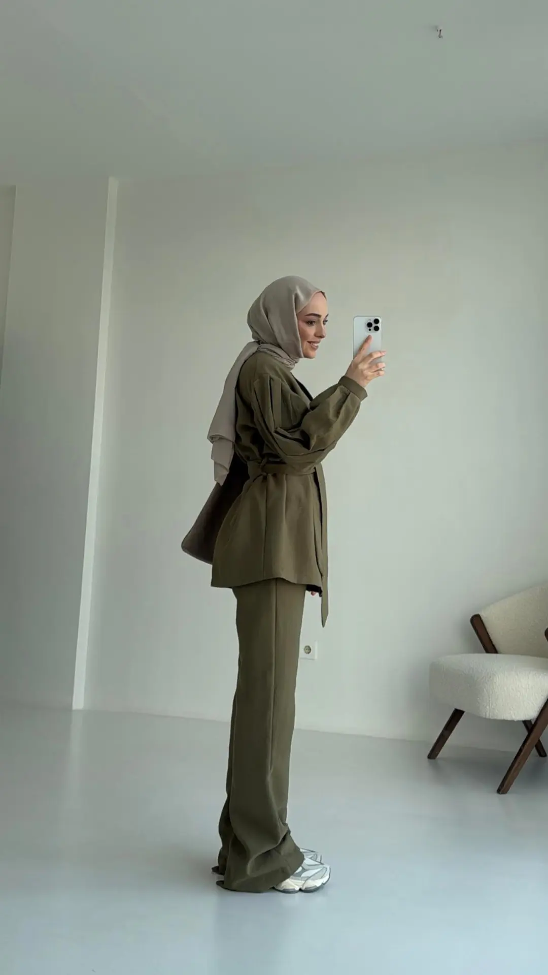 Yağ Yeşili Düğmeli Takım Premium