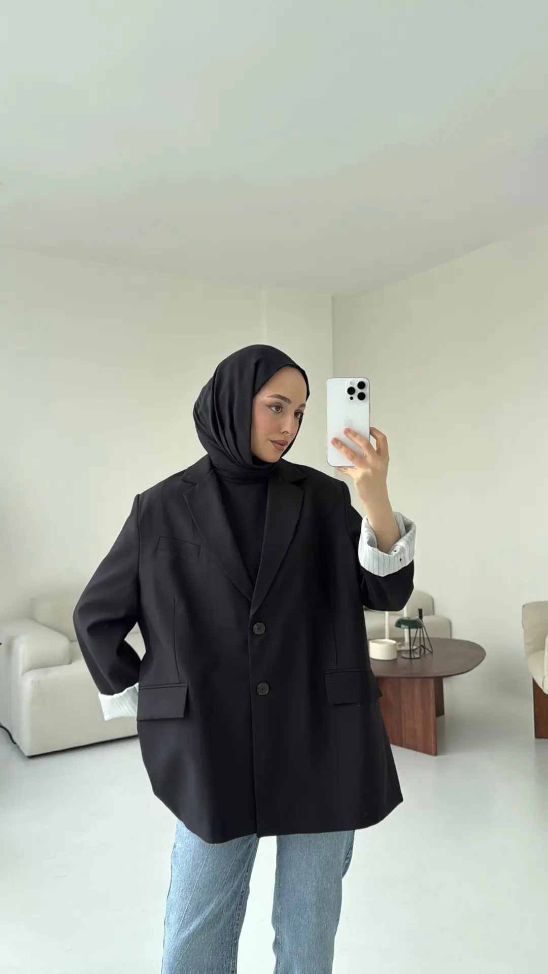 Siyah Oversize Premium Blazer Ceket