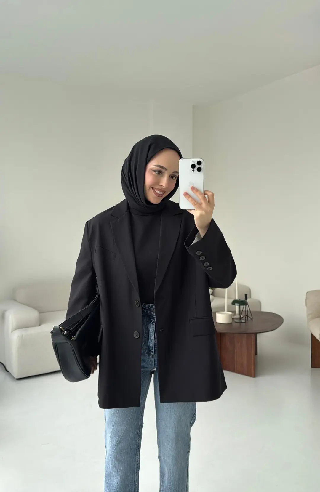 Siyah Oversize Premium Blazer Ceket