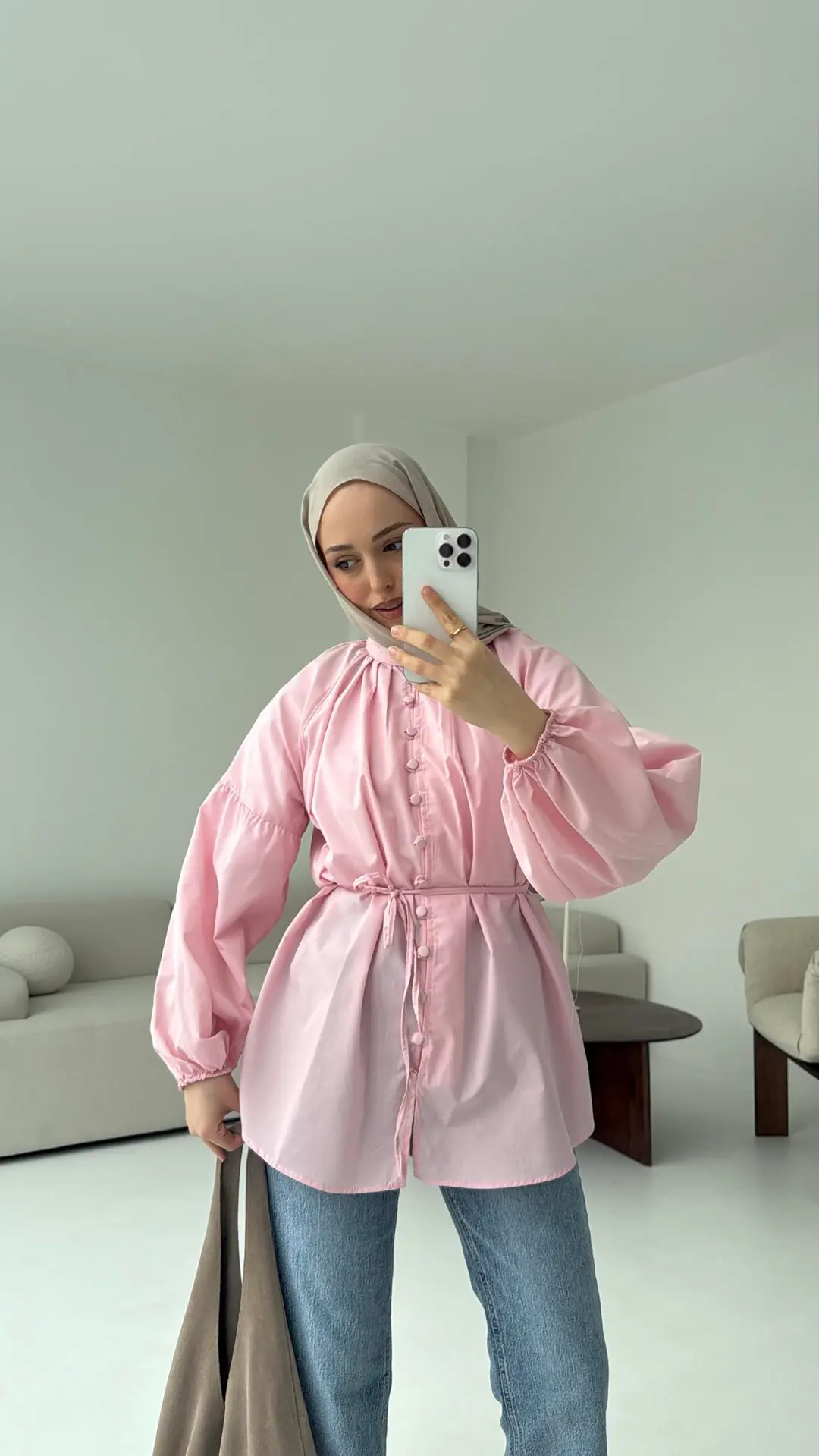 Elegant Gömlek Pembe