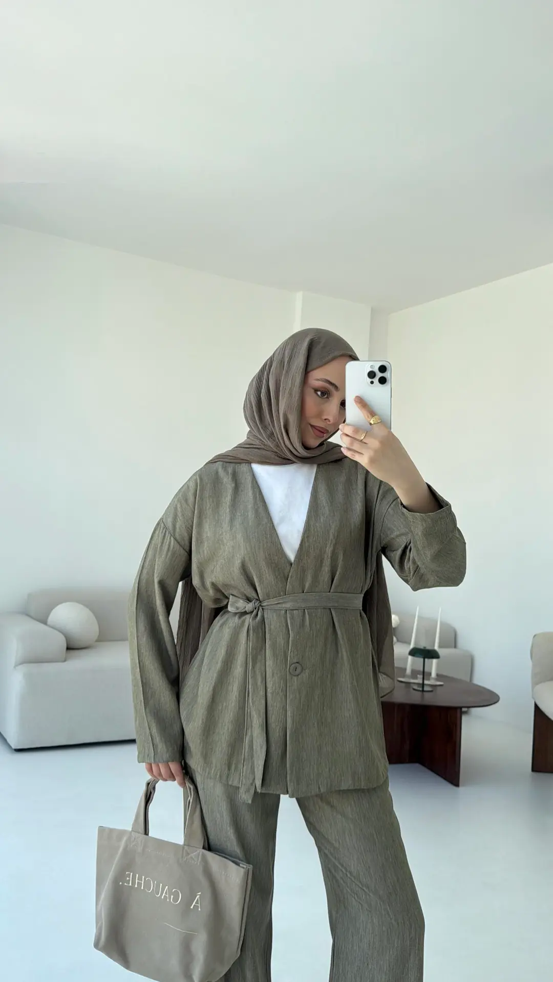 Tencel Keten Takım Haki