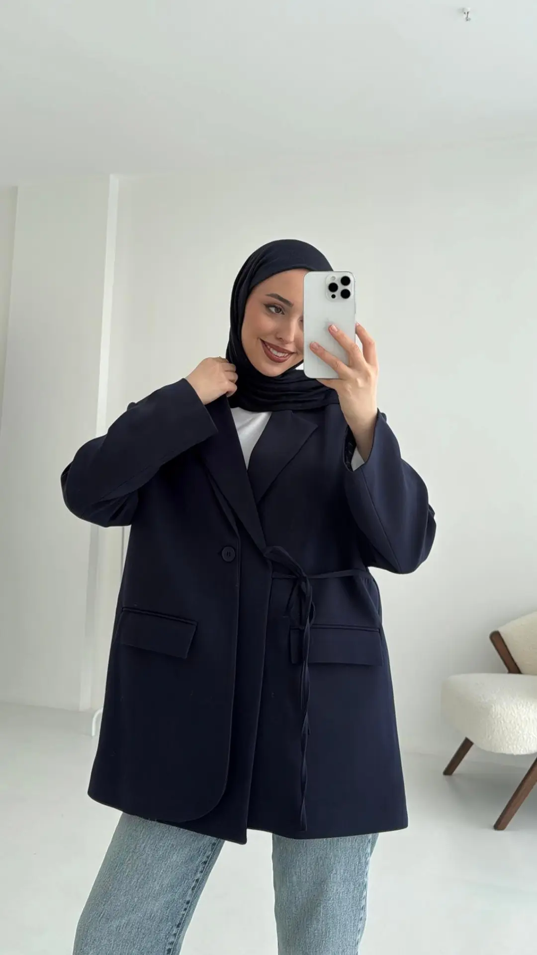 Tasarım Blazer Ceket Lacivert