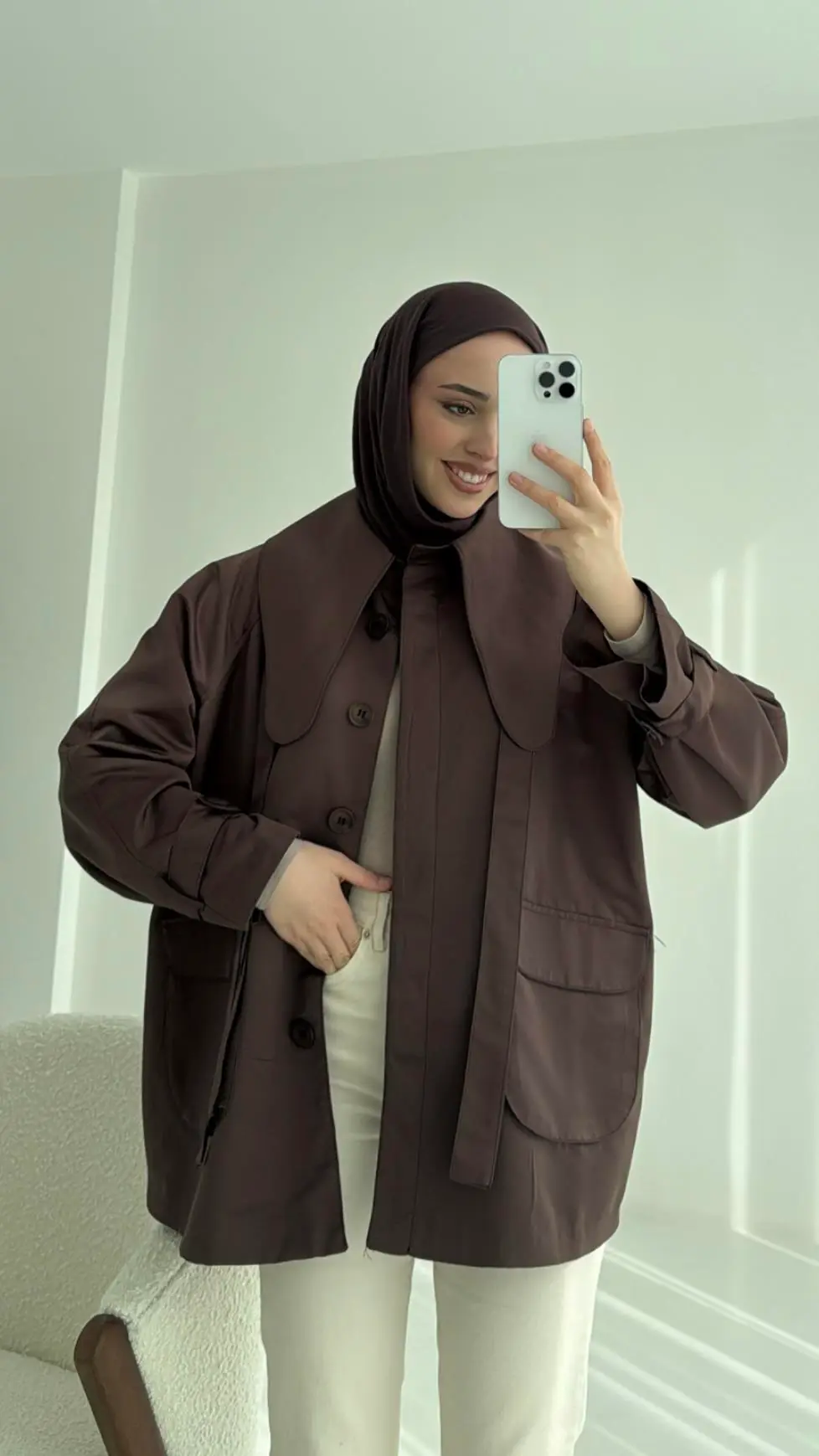 Astarlı Kahve Trençkot