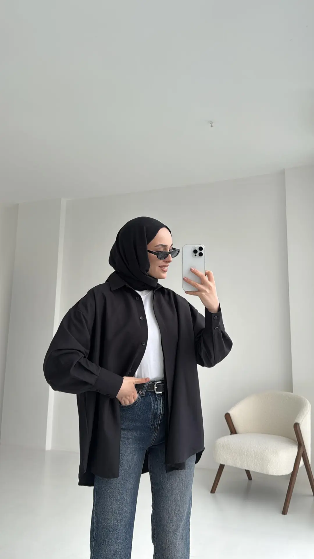 Panda Gömlek Siyah
