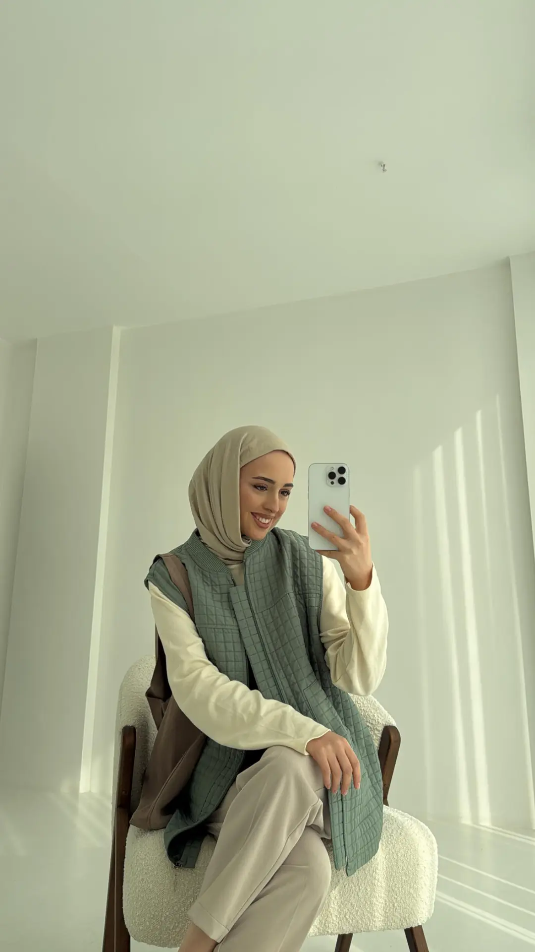 Kapitone Yelek Mint
