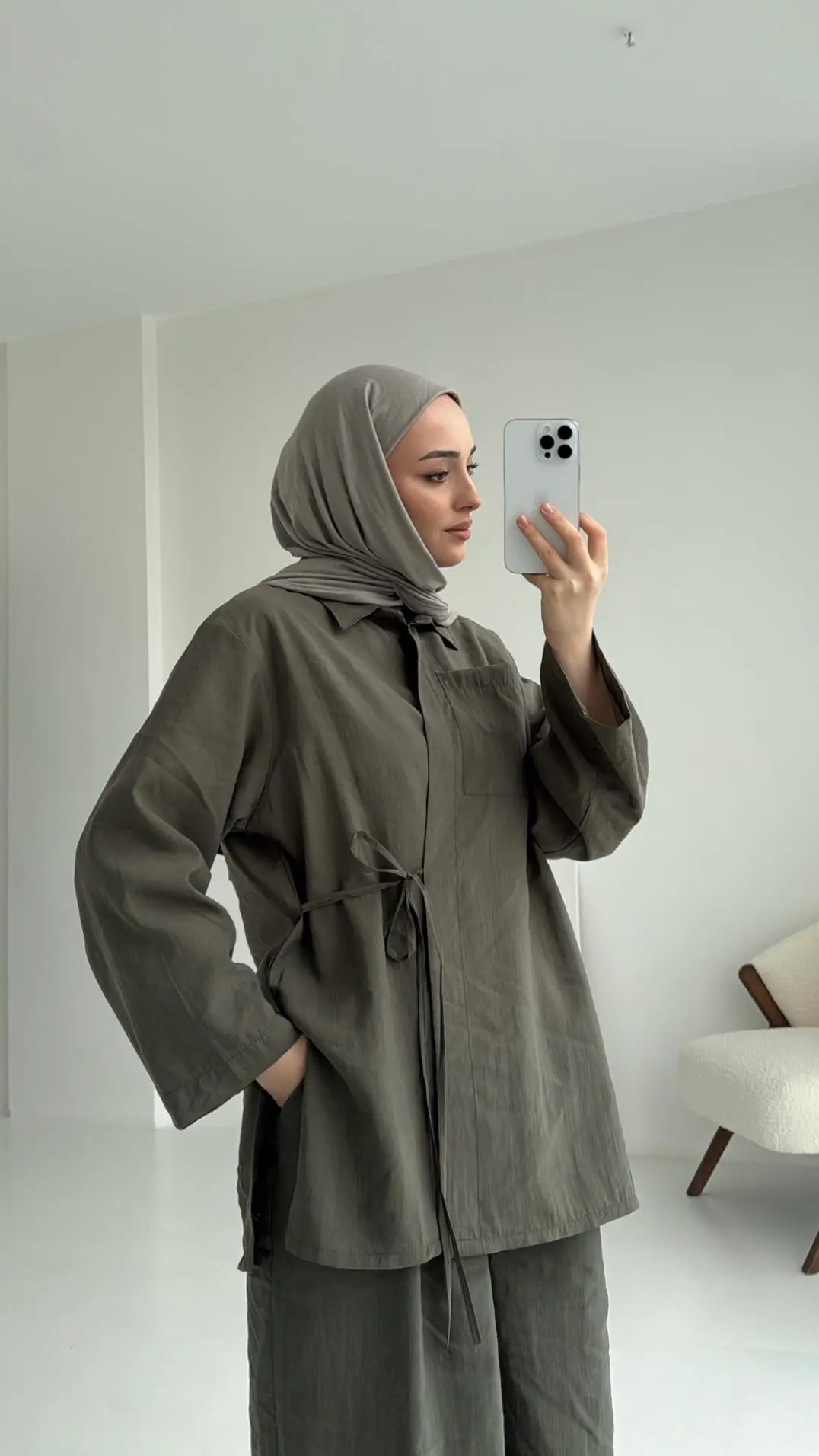 Pt Bağlamalı Bluz Takım Haki