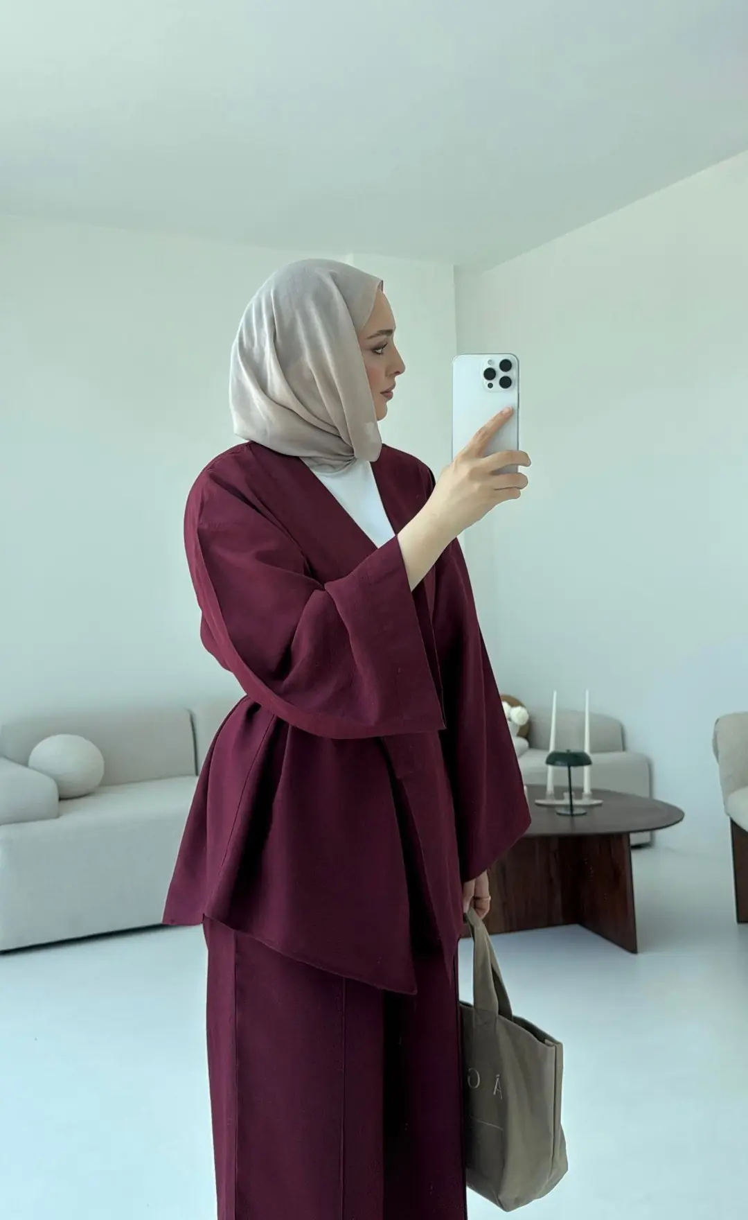Bağlamalı Kimono Takım Bordo