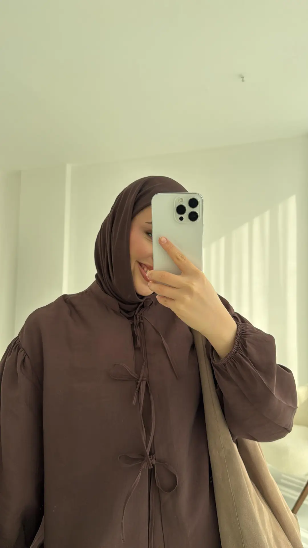 Tencel Bağlamalı Takım Kahve