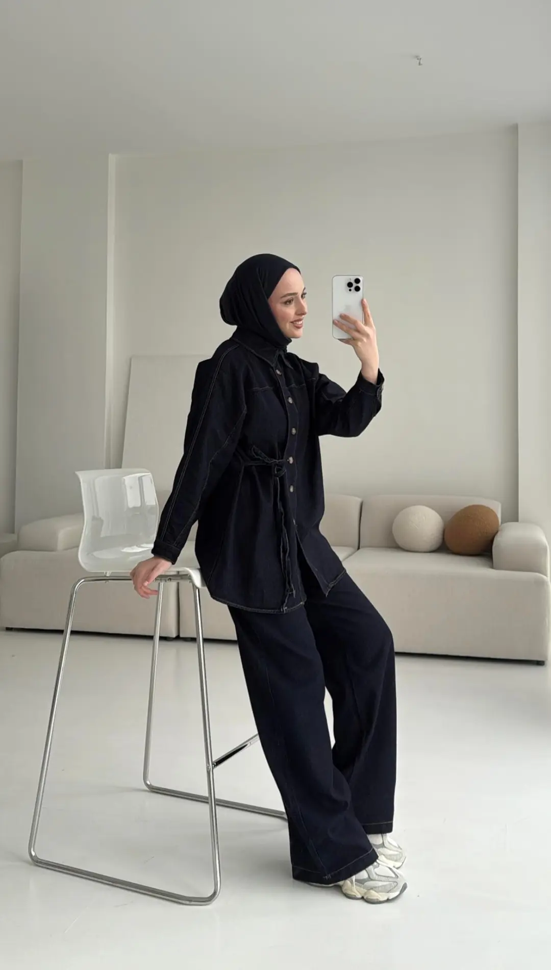 Denim Bağlamalı Takım