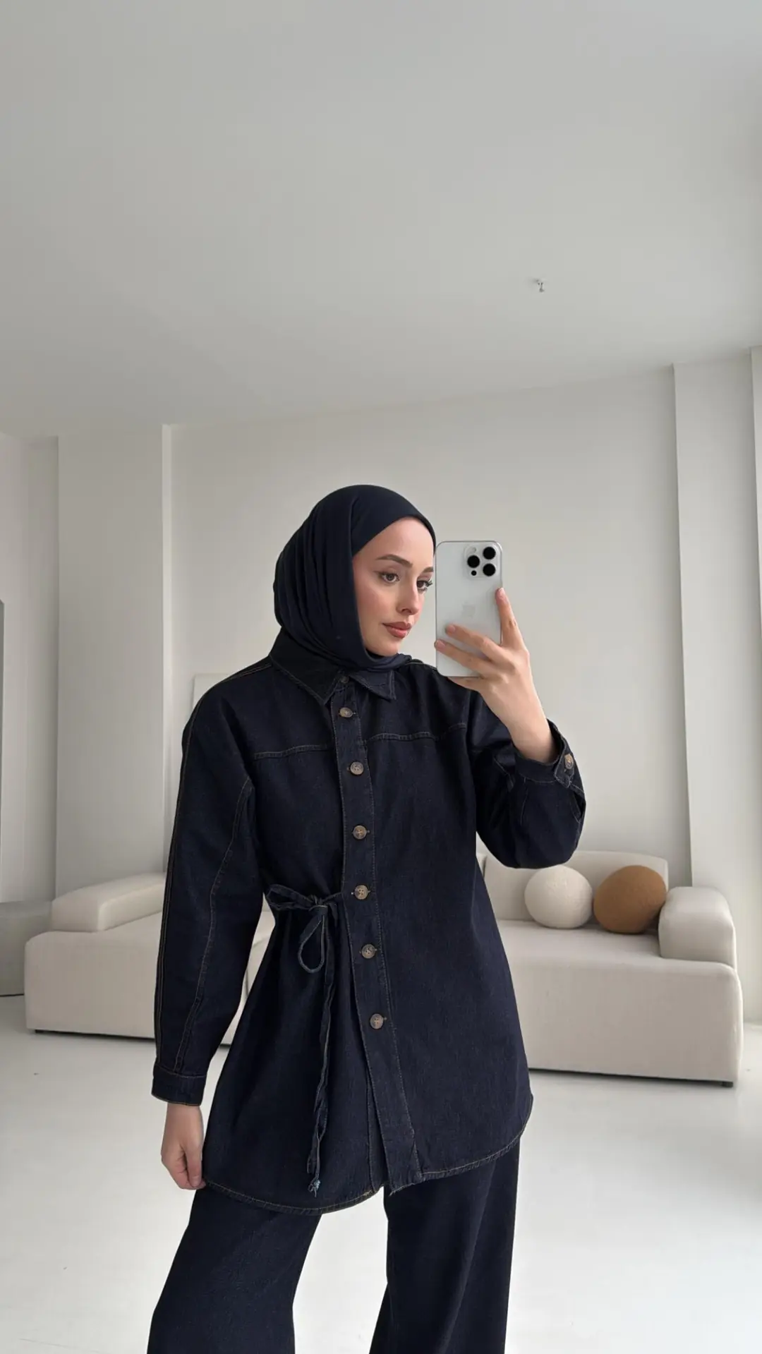 Denim Bağlamalı Takım