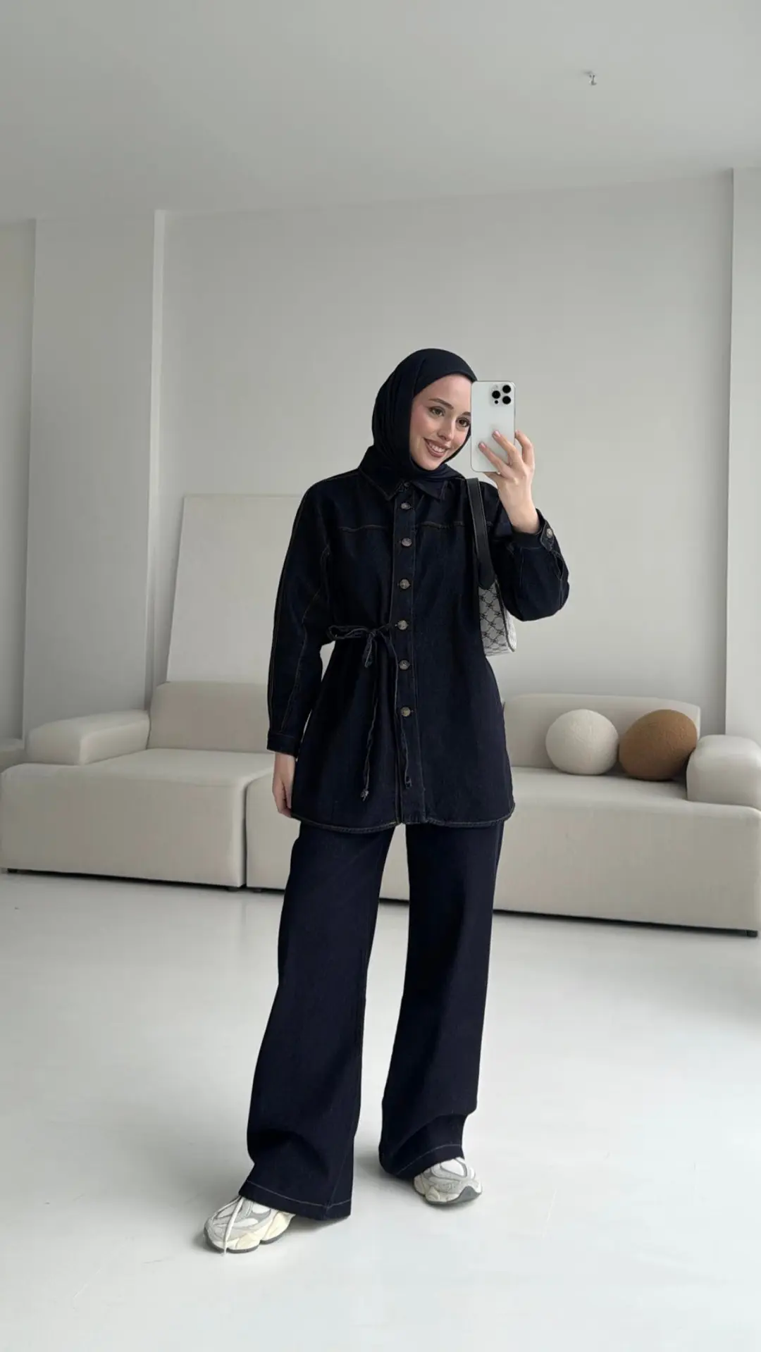 Denim Bağlamalı Takım