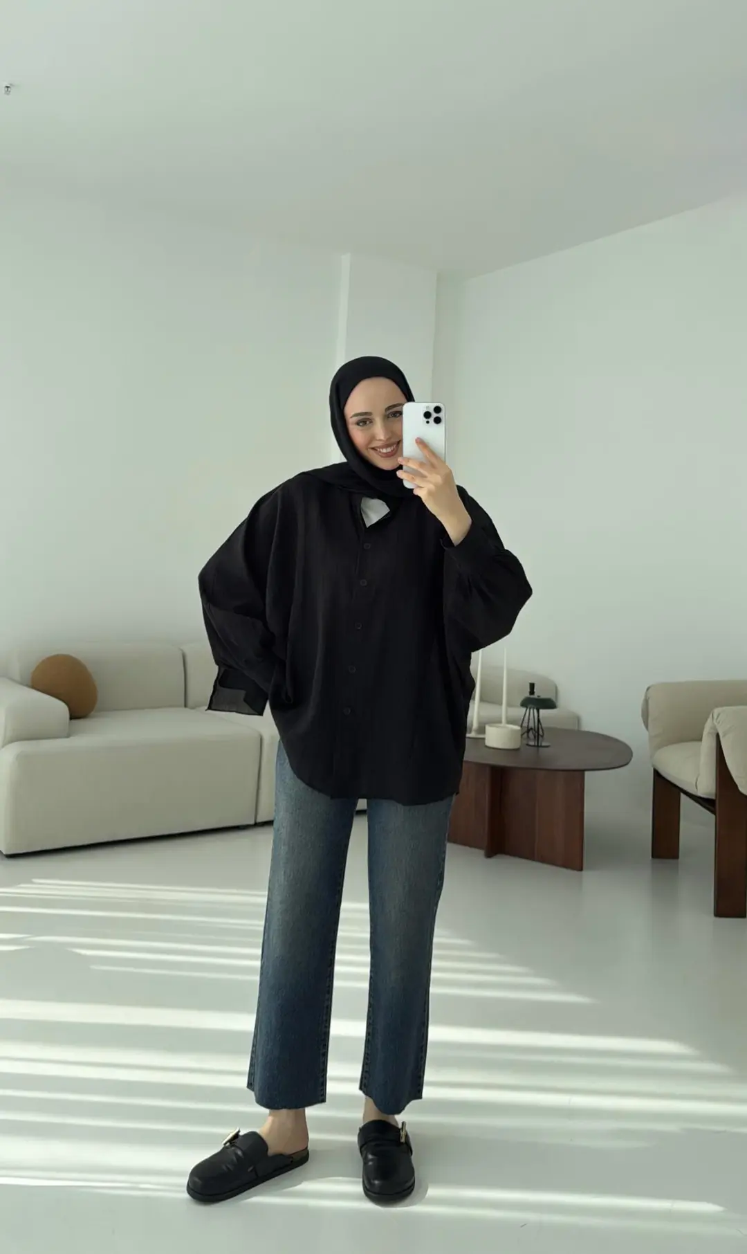 Oversize Premium Gömlek Siyah