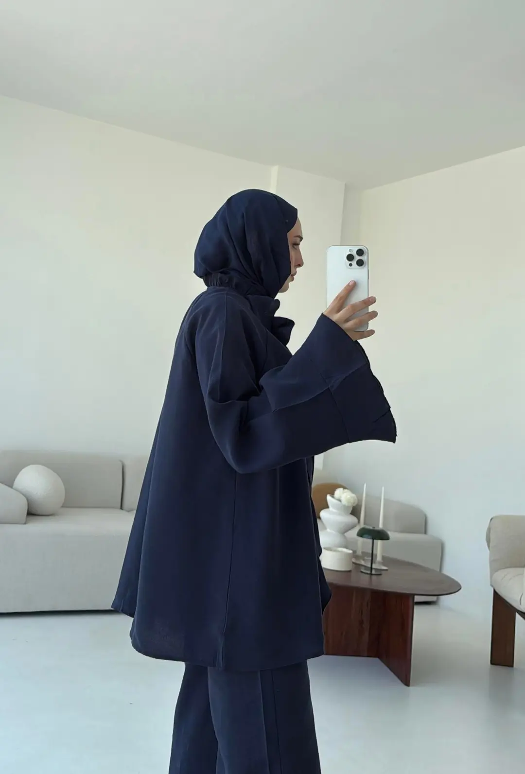 İspanyol Tencel Takım Lacivert