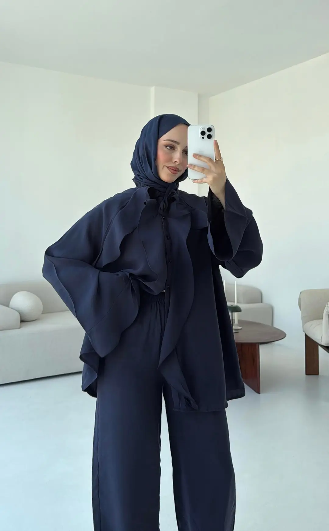 İspanyol Tencel Takım Lacivert