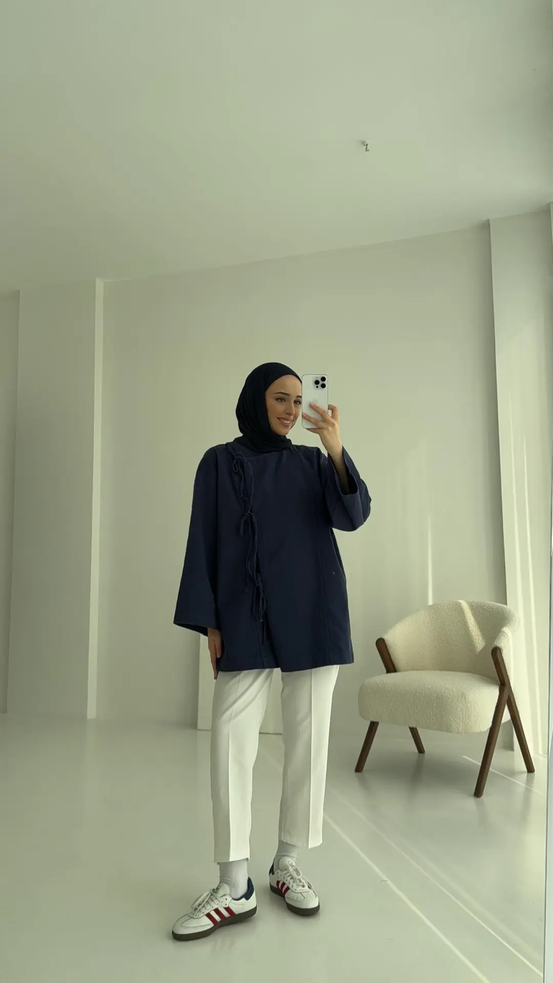 Gabardin Baglamalı Ceket/Kimono Lacivert