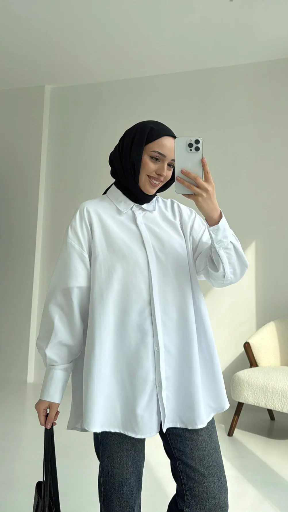 Panda Gömlek Beyaz