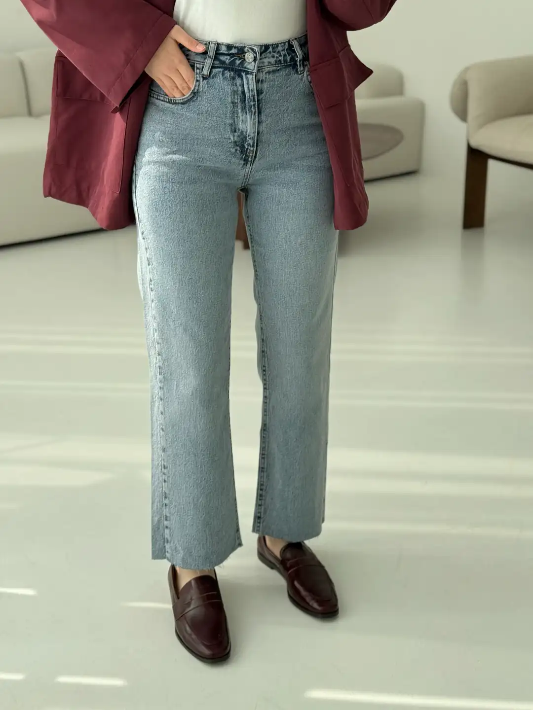 Premium Paçası Kesik Jean 298