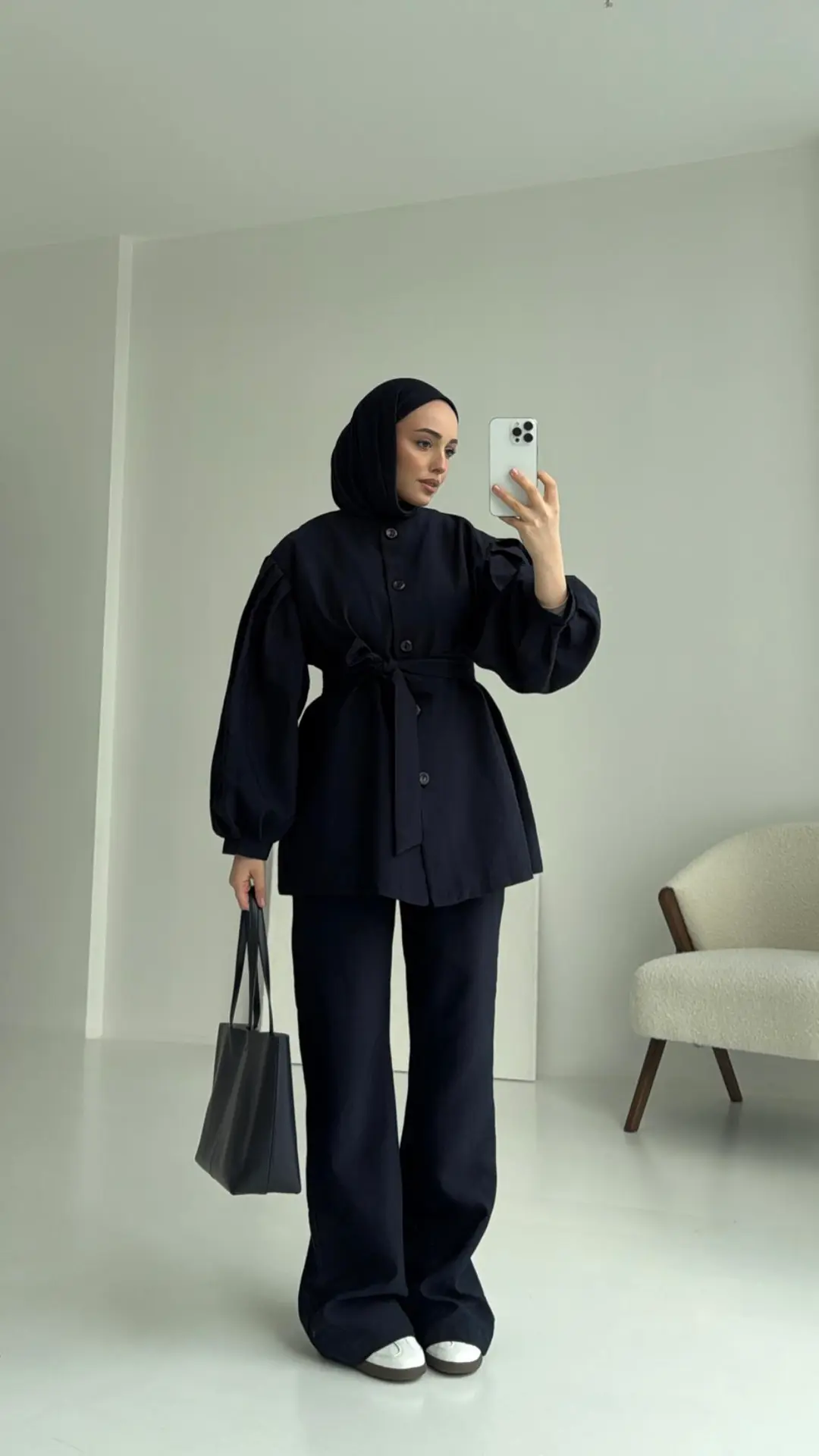 Lacivert Düğmeli Takım Premium