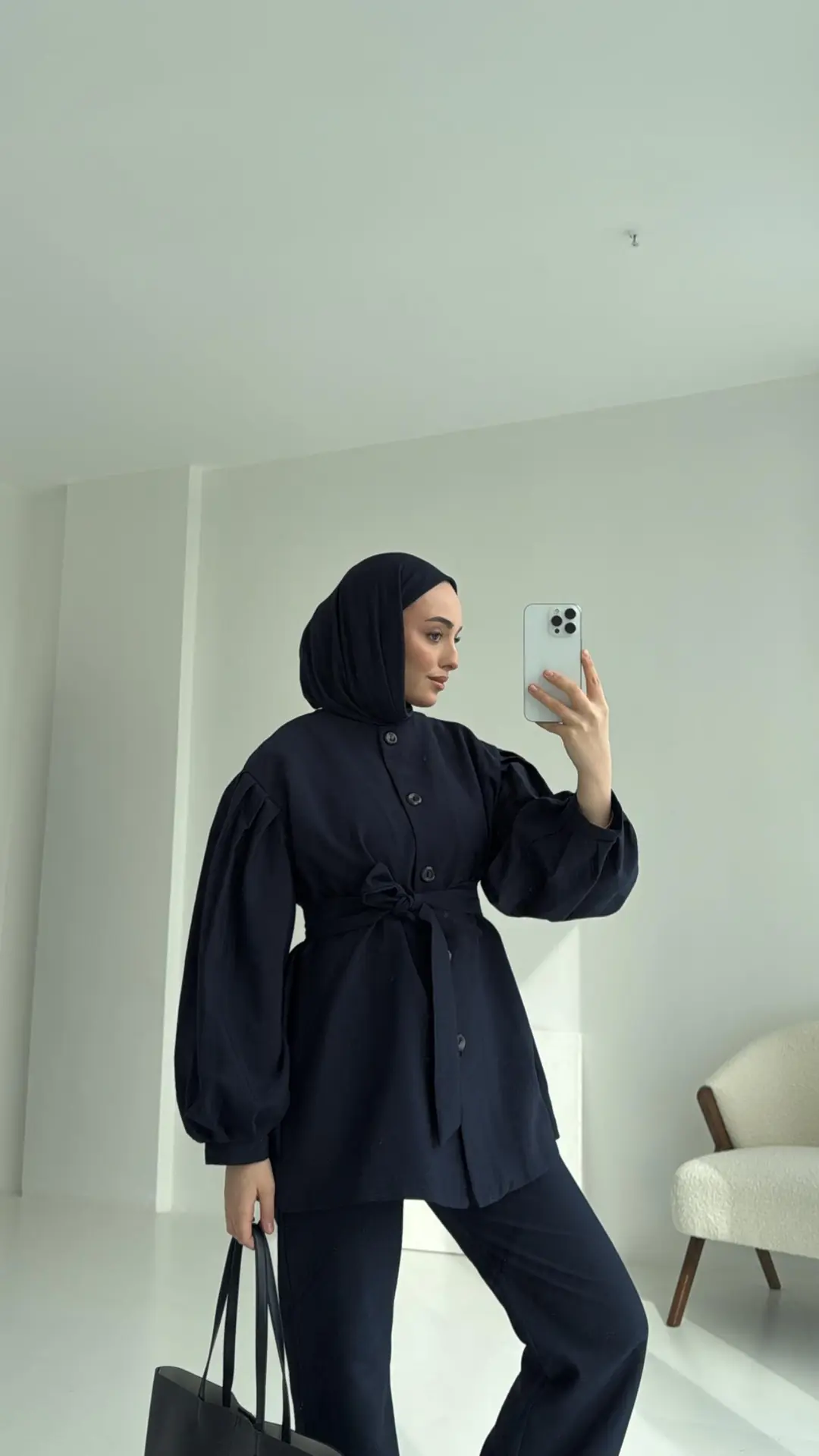 Lacivert Düğmeli Takım Premium
