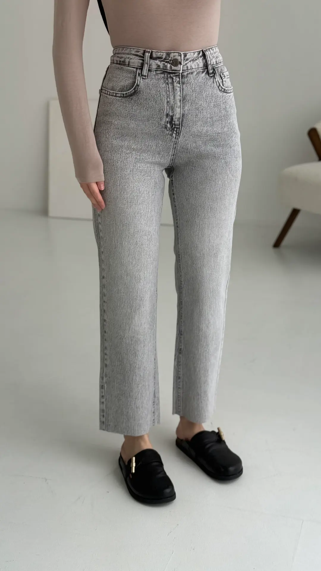 Premium Paçası Kesik Jean 598