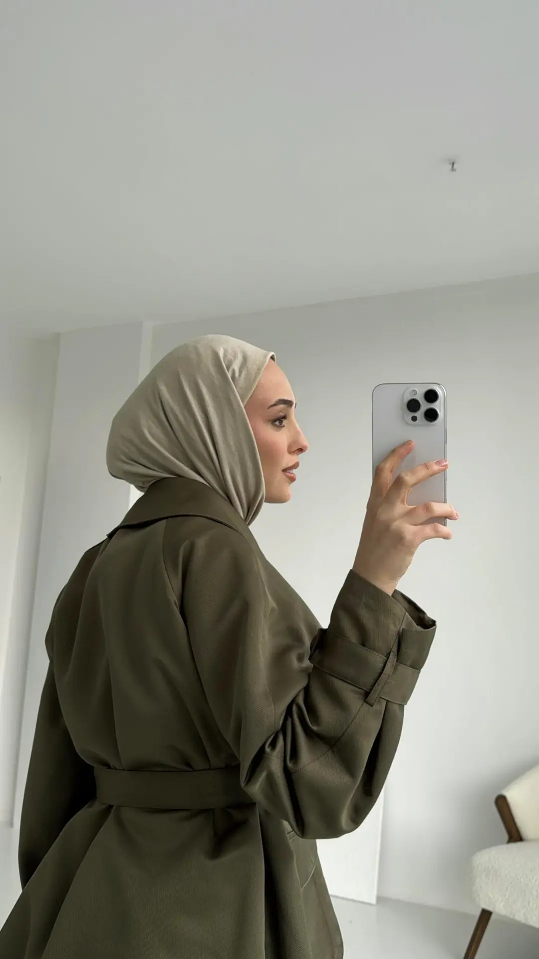 Astarlı Haki Trençkot