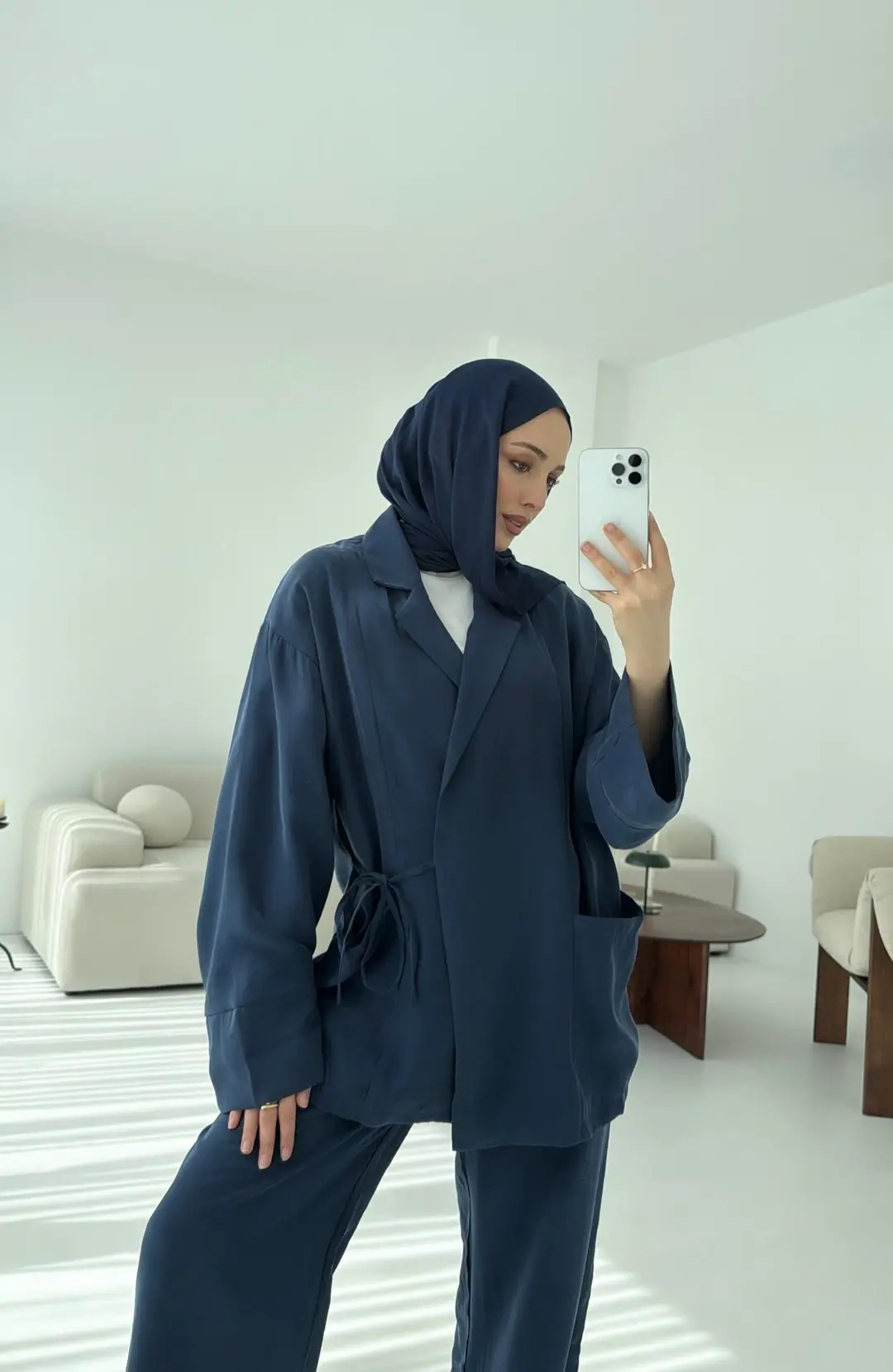 Çift Cepli Takım Lacivert