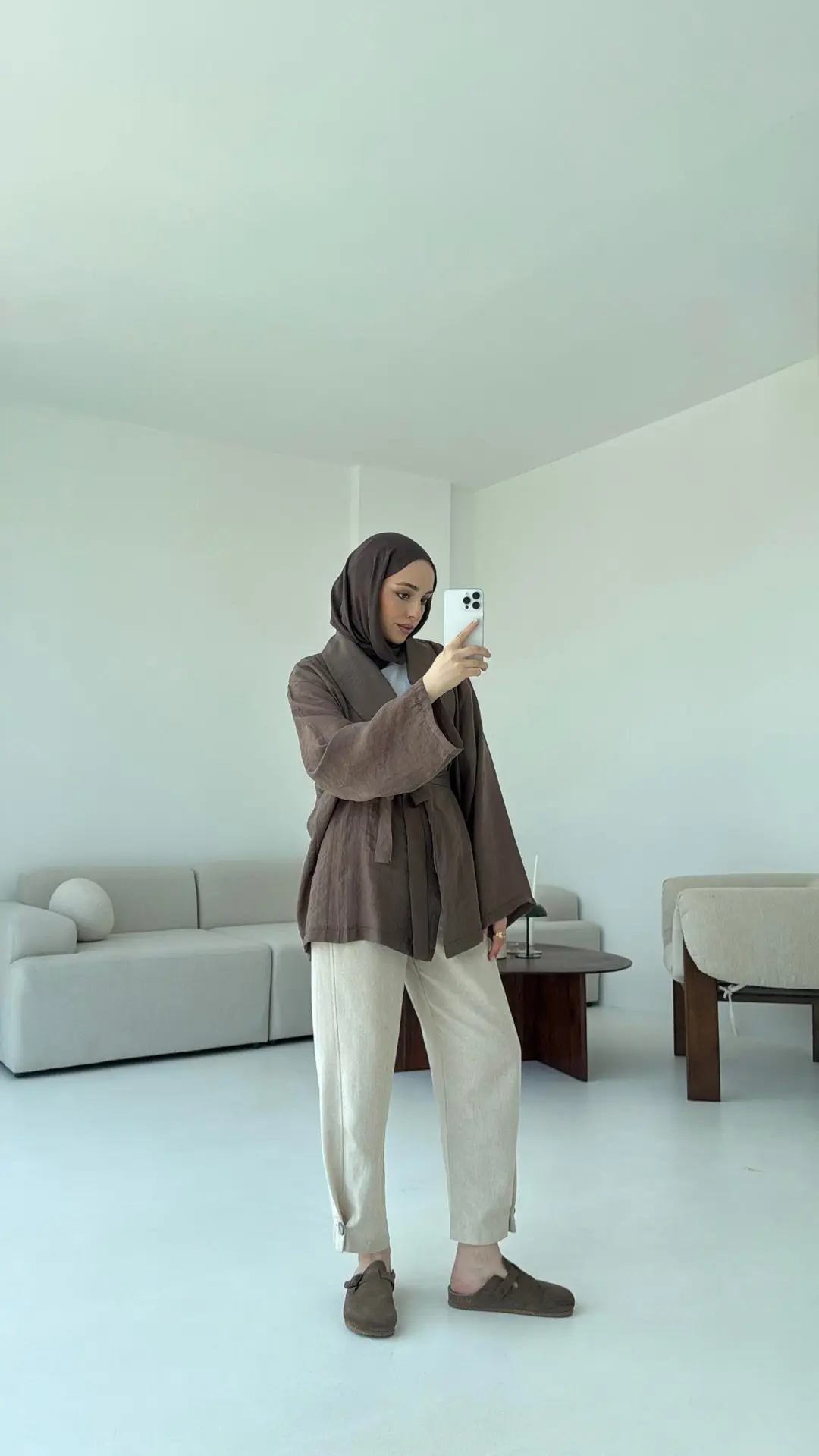 Model Yazlık Kimono Kahve