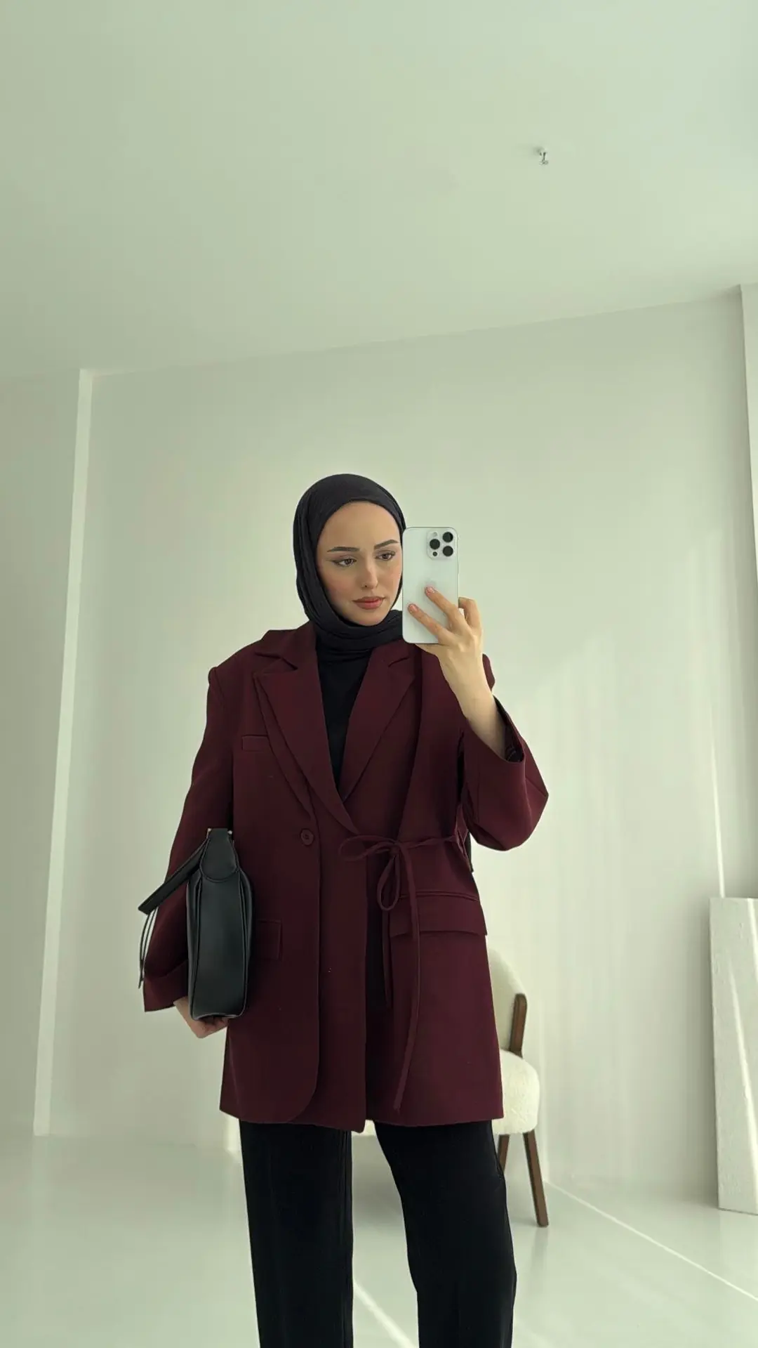Tasarım Blazer Ceket Bordo