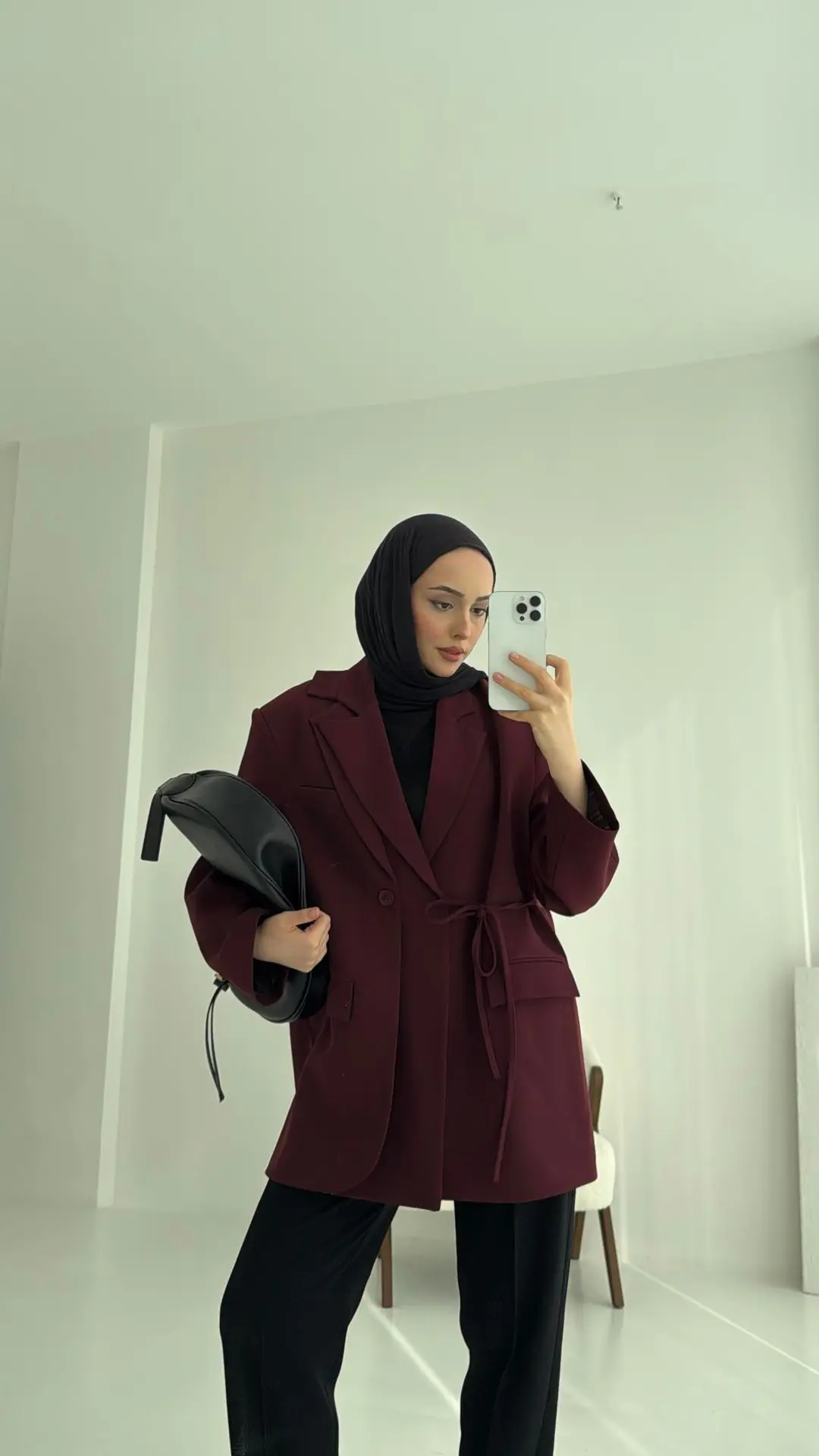 Tasarım Blazer Ceket Bordo