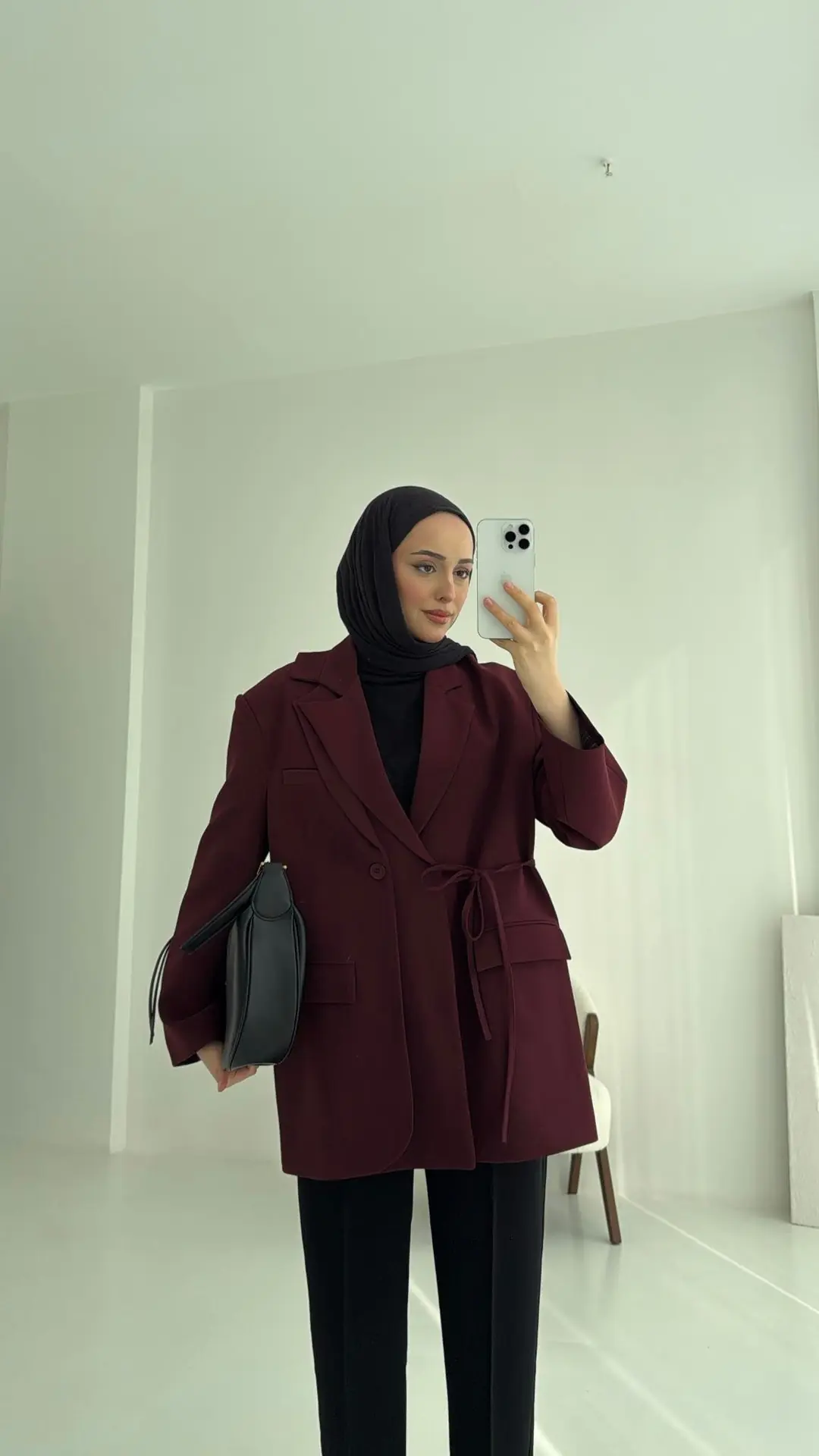 Tasarım Blazer Ceket Bordo