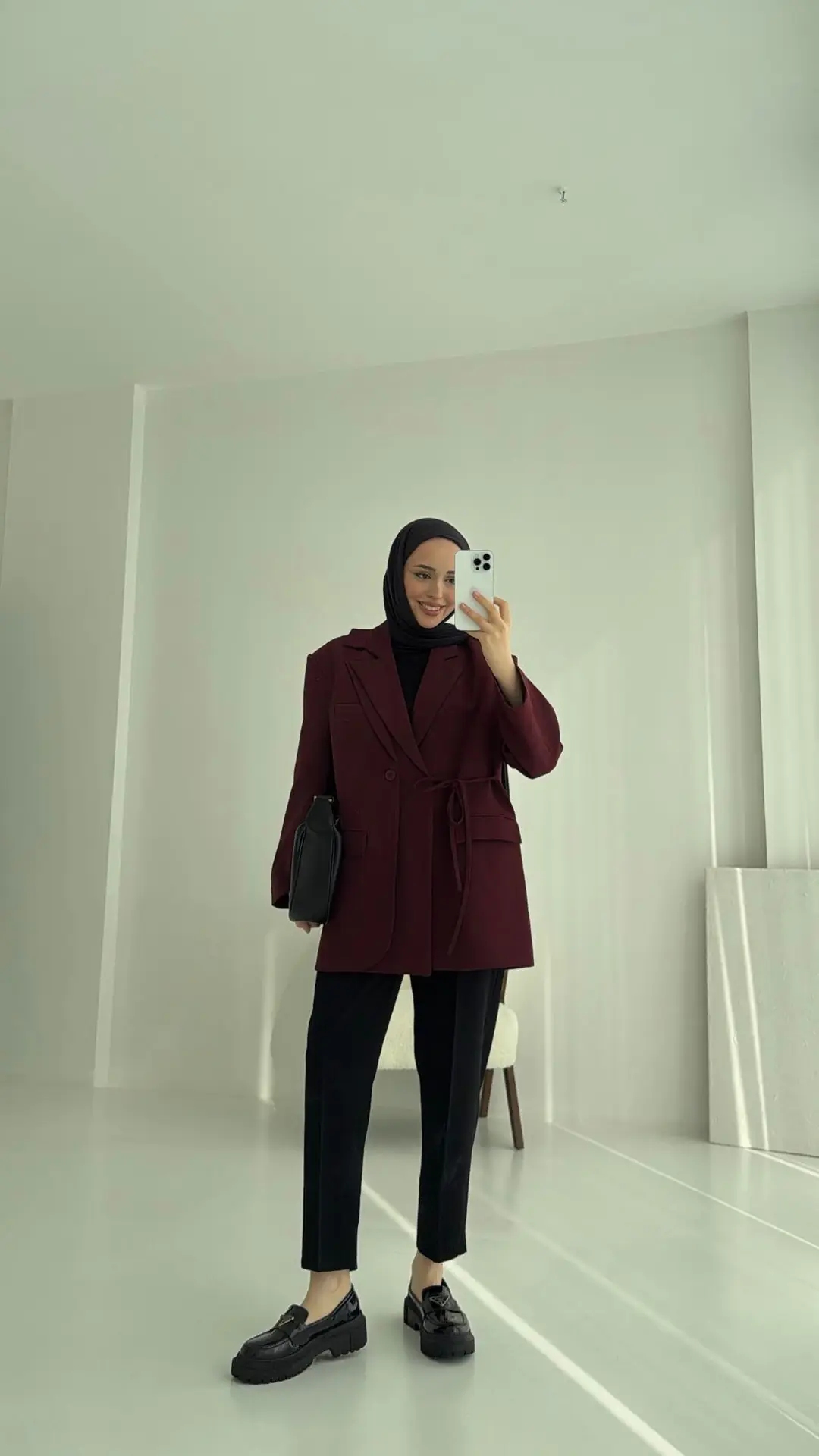 Tasarım Blazer Ceket Bordo